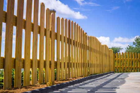 Fence cleaning staining